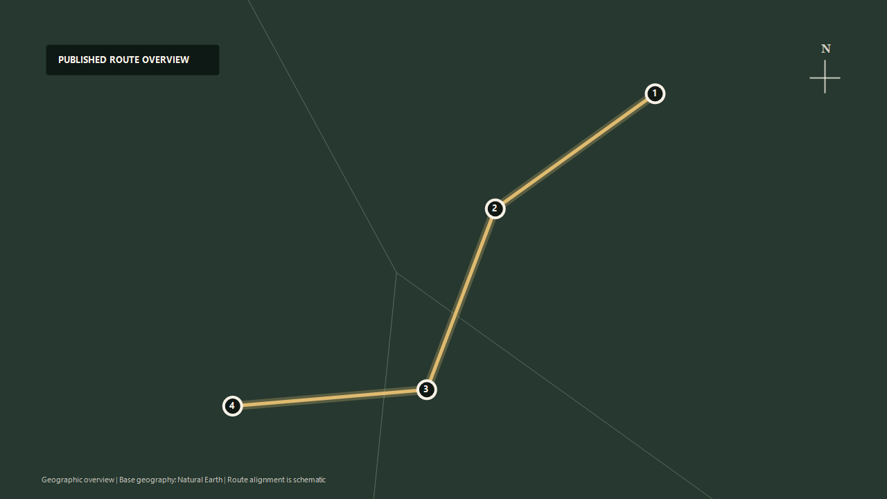 Schematic geographic route overview for Mont-Blanc Express: Martigny to Vallorcine to Chamonix to Saint-Gervais-les-Bains Le Fayet