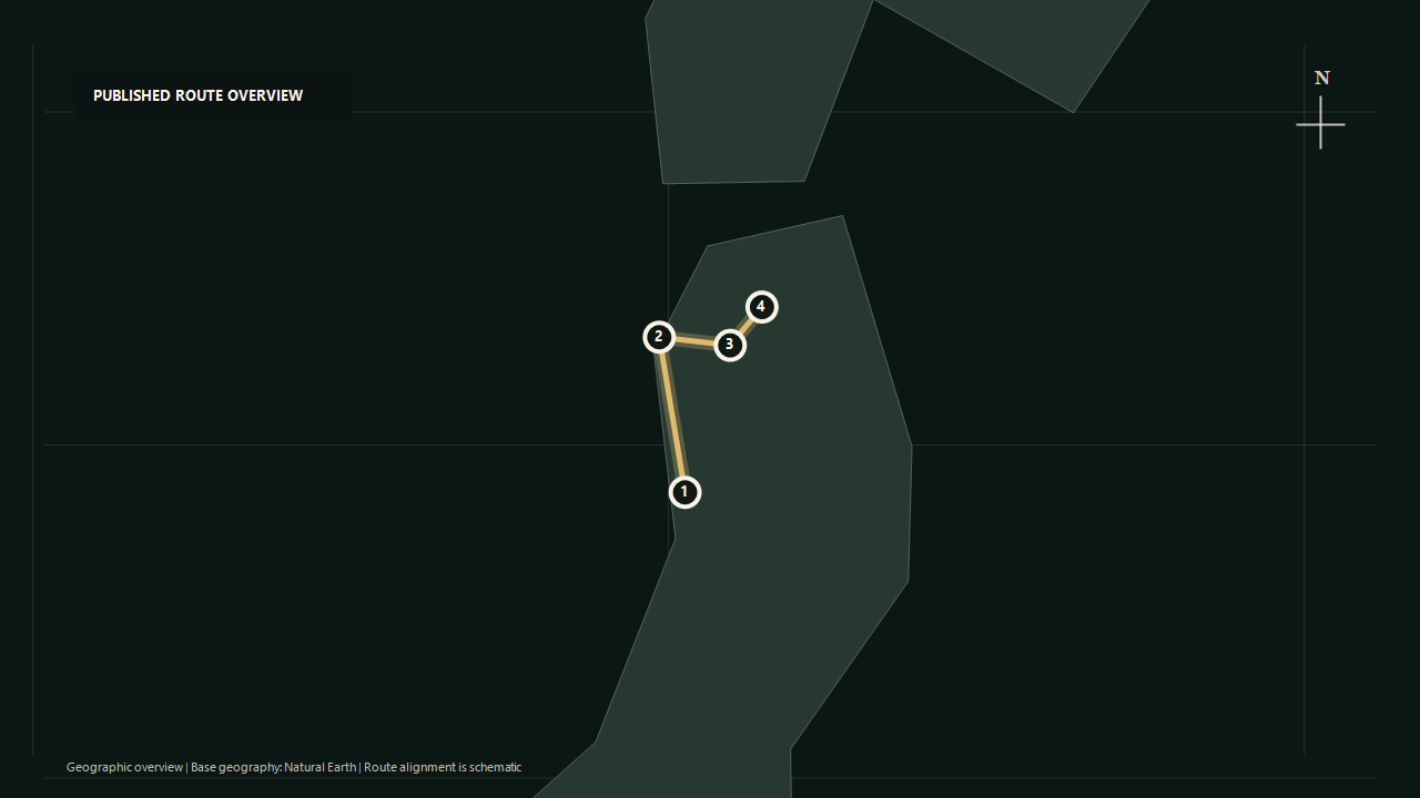 Geographic overview of the published Akita to Aomori along the Gono Line route: Akita to Fukaura to Hirosaki to Aomori
