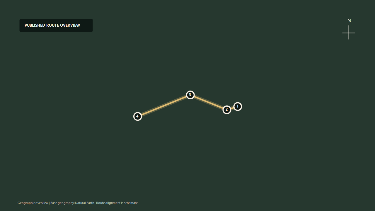 Geographic overview of the published Torokko Saga to Torokko Kameoka route: Torokko Saga to Torokko Arashiyama to Torokko Hozukyo to Torokko Kameoka