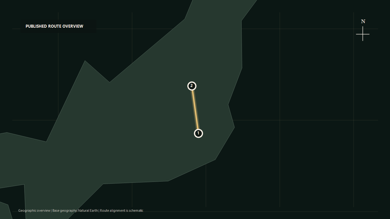Schematic geographic route overview for Spacia X: Asakusa to Tobu-Nikko