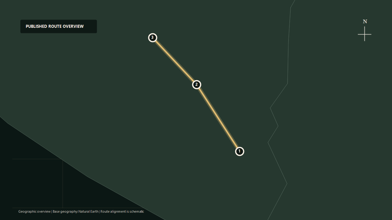 Geographic overview of the published Spirit of the Andes route: Puno to La Raya to Cusco
