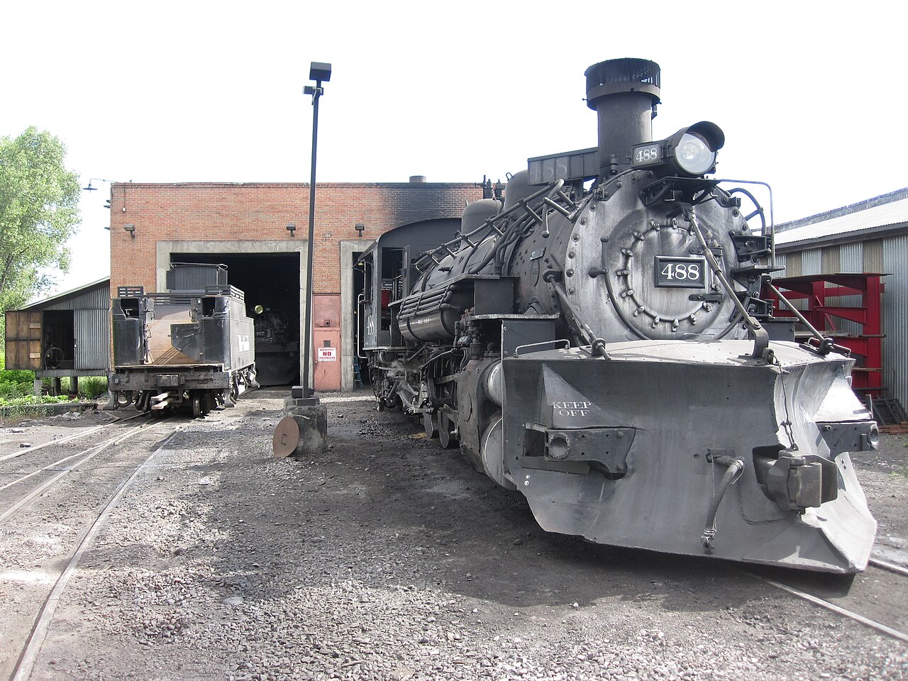 Historic Cumbres and Toltec steam locomotive 488 at Chama yard